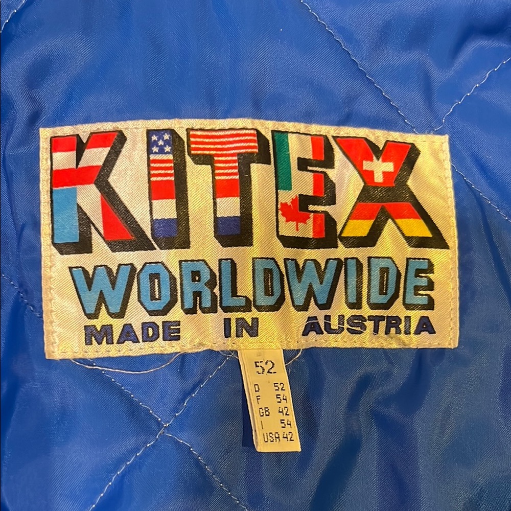 Kitex Worldwide Blue Jacket powder snow heli ski